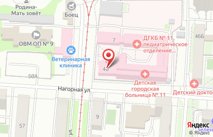 Городской детский кардиоревматологический центр, Детская городская больница №11 на карте
