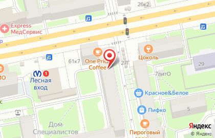 Продовольственный магазин на Лесном проспекте на карте