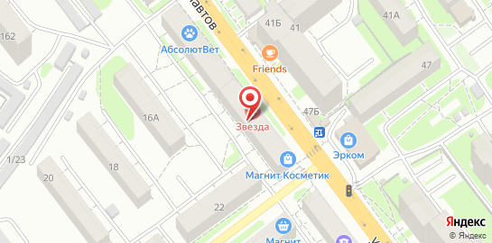 Медицинский центр Звезда на улице Космонавтов на карте