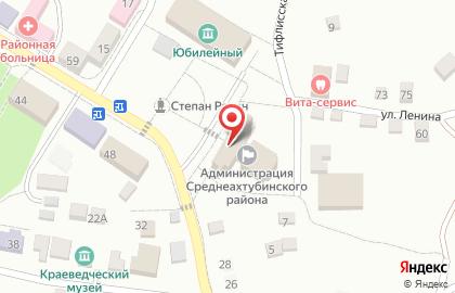 Среднеахтубинская районная дума на карте