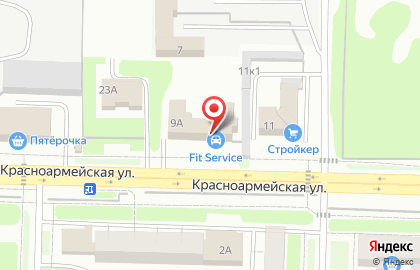 Автосервис FIT SERVICE на Красноармейской улице в Дзержинске на карте