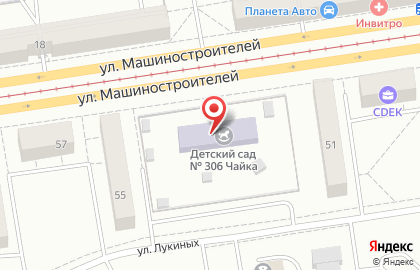 Детский сад №306 в Орджоникидзевском районе на карте