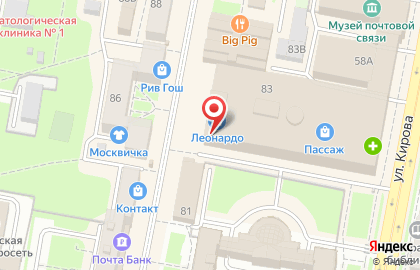 Хобби-гипермаркет Леонардо на Московской улице на карте