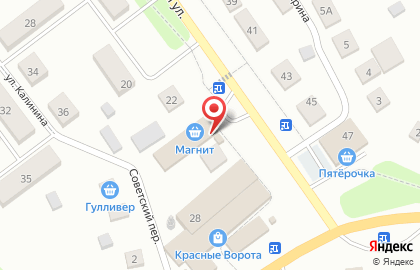 Супермаркет Магнит на Советской улице на карте