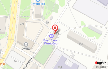 Банк Санкт-Петербург в Невском районе на карте