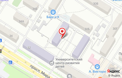 Омский государственный технический университет в Советском районе на карте