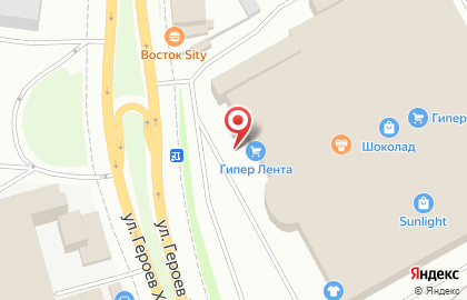 Офис продаж Билайн на улице Героев Хасана на карте
