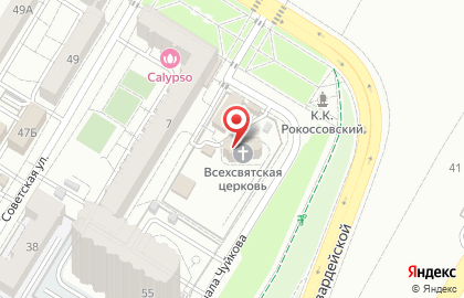 Приход Всех Святых в земле Российской просиявших на карте