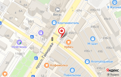 Киоск хлебобулочных изделий на проспекте Гамидова на карте
