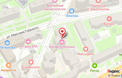Студия наращивания ресниц RYBKA beauty на улице Максима Горького на карте