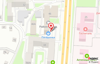 Супермаркет Пятерочка на проспекте Гагарина на карте