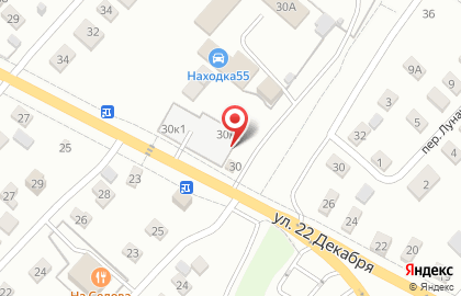 Шиномонтажная мастерская на улице 22 Декабря на карте