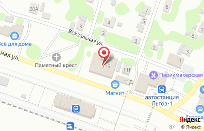 Супермаркет Магнит на Вокзальной улице на карте