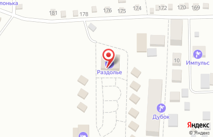 База отдыха Раздолье в Комсомольском районе на карте