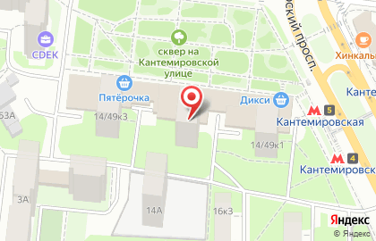 Салон красоты City Nails на метро Кантемировская на карте