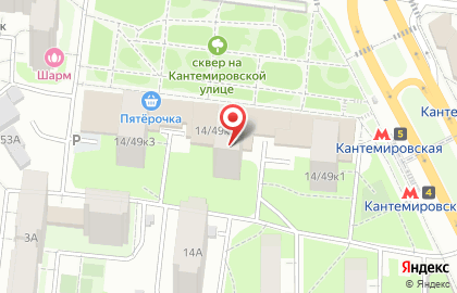 Салон красоты City Nails на метро Кантемировская на карте