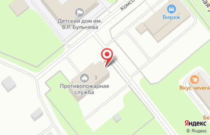 Пожарная часть № 31 Государственная противопожарная служба, Кольский филиал на Комсомольской на карте