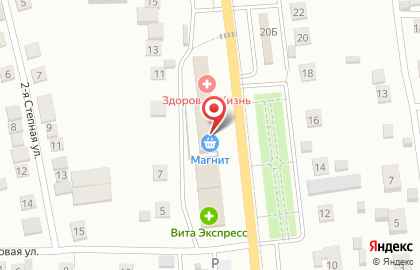 Супермаркет Магнит в Астрахани на карте