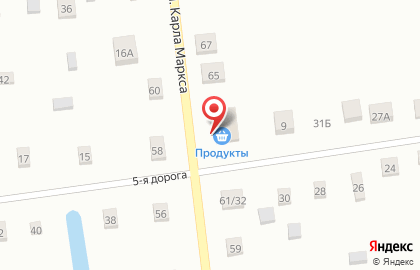 Продовольственный магазин Перекресток на улице Карла Маркса на карте