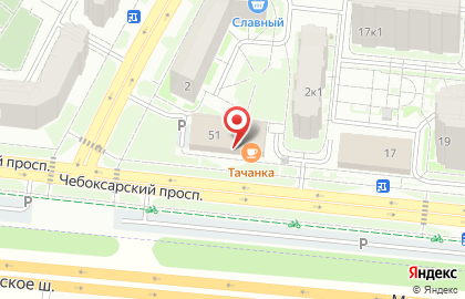Супермаркет Магнит у дома в Чебоксарах на карте