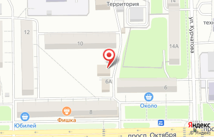 Продовольственный магазин на проспекте Октября на карте