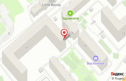 Востожный Берег на карте