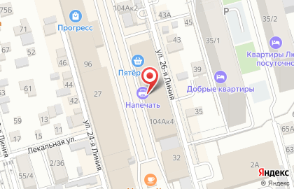Супермаркет Пятерочка на проспекте Шолохова, 104а к 4 на карте