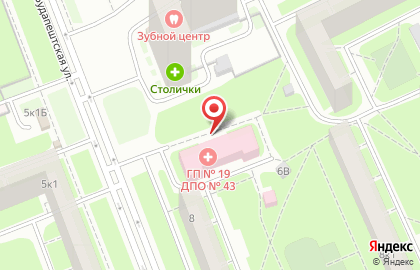 Городская поликлиника №19 на Будапештской улице на карте