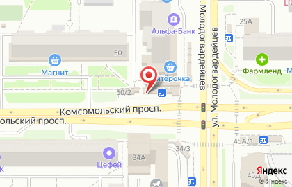 Магазин цветов на улице Комсомольский на карте