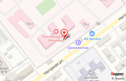 Самарская областная клиническая психиатрическая больница на Нагорной улице на карте