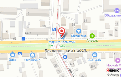 Магазин косметики и бытовой химии Магнит Косметик на Баклановском проспекте на карте