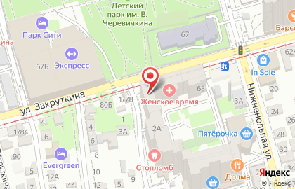 Магазин строительных материалов Строй Маркет на улице Закруткина на карте