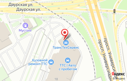 Официальный дилер Volkswagen ТрансТехСервис на Даурской улице на карте