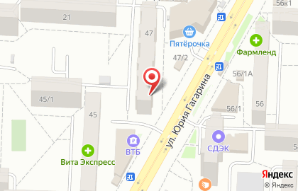 Ломбард Банкир на улице Юрия Гагарина на карте
