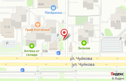 Магазин фруктов и овощей в Ново-Савиновском районе на карте