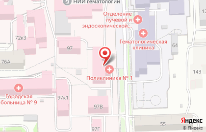 Поликлиника №1 в Кирове на карте