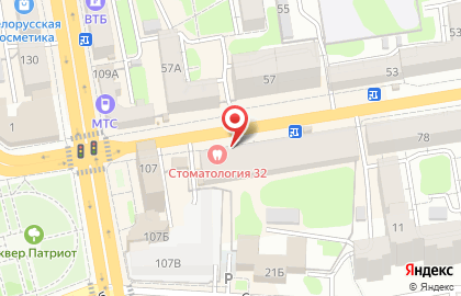 Продовольственный магазин на Московской улице на карте