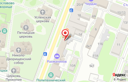 Агентство путешествий Меридиан на Большой Московской улице на карте
