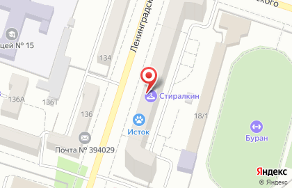 Прачечная Стиралкин на улице Ленинградской на карте