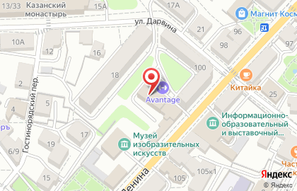 Фитнес-клуб Avantage на улице Ленина на карте