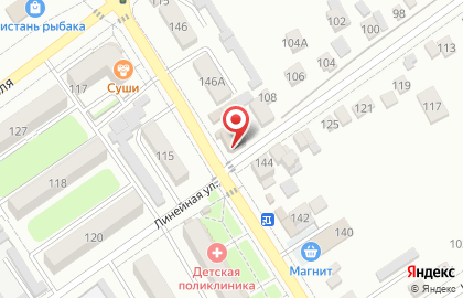 Продовольственный магазин Васюринский МПК на Линейной улице на карте