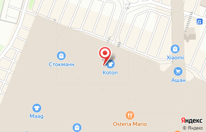 Магазин одежды Koton в Москве на карте