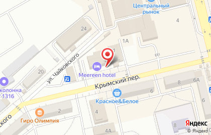 Супермаркет Пятерочка в Крымском переулке на карте