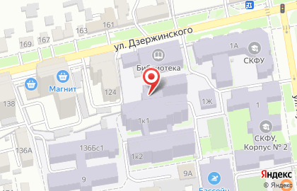 Северо-Кавказский федеральный университет в Ставрополе на карте