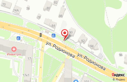 Указатель системы городского ориентирования №6589 по ул.Родионова, д.86 р на карте