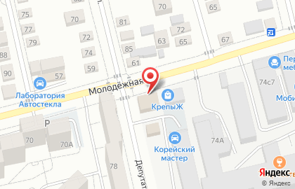 Автомойка самообслуживания Формула на Молодёжной улице на карте