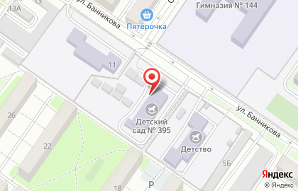 Детский сад №395 в Орджоникидзевском районе на карте