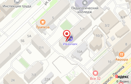 Мини-гостиница Иванчич на улице Орджоникидзе на карте
