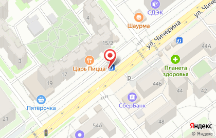 Киоск быстрого питания Робин Сдобин на улице Чичерина на карте