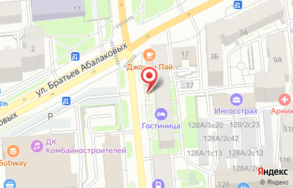 Служба экспресс-доставки Сдэк в Железнодорожном районе на карте